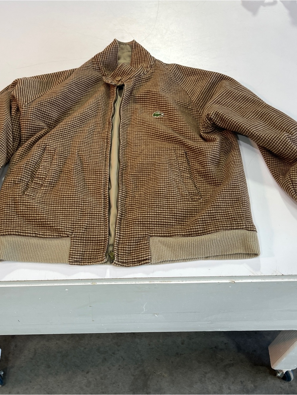 Lacoste reversible Men's Khaki Lightweight Bomber Jacket